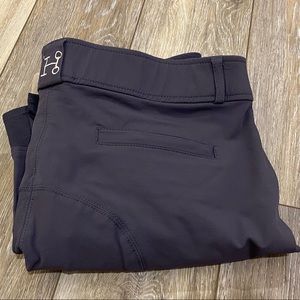 Smart Pak Hadley contrast knee patch breeches. Dark gray 34L